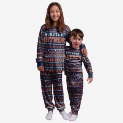 FOCO Houston Astros Youth Family Holiday Pajamas