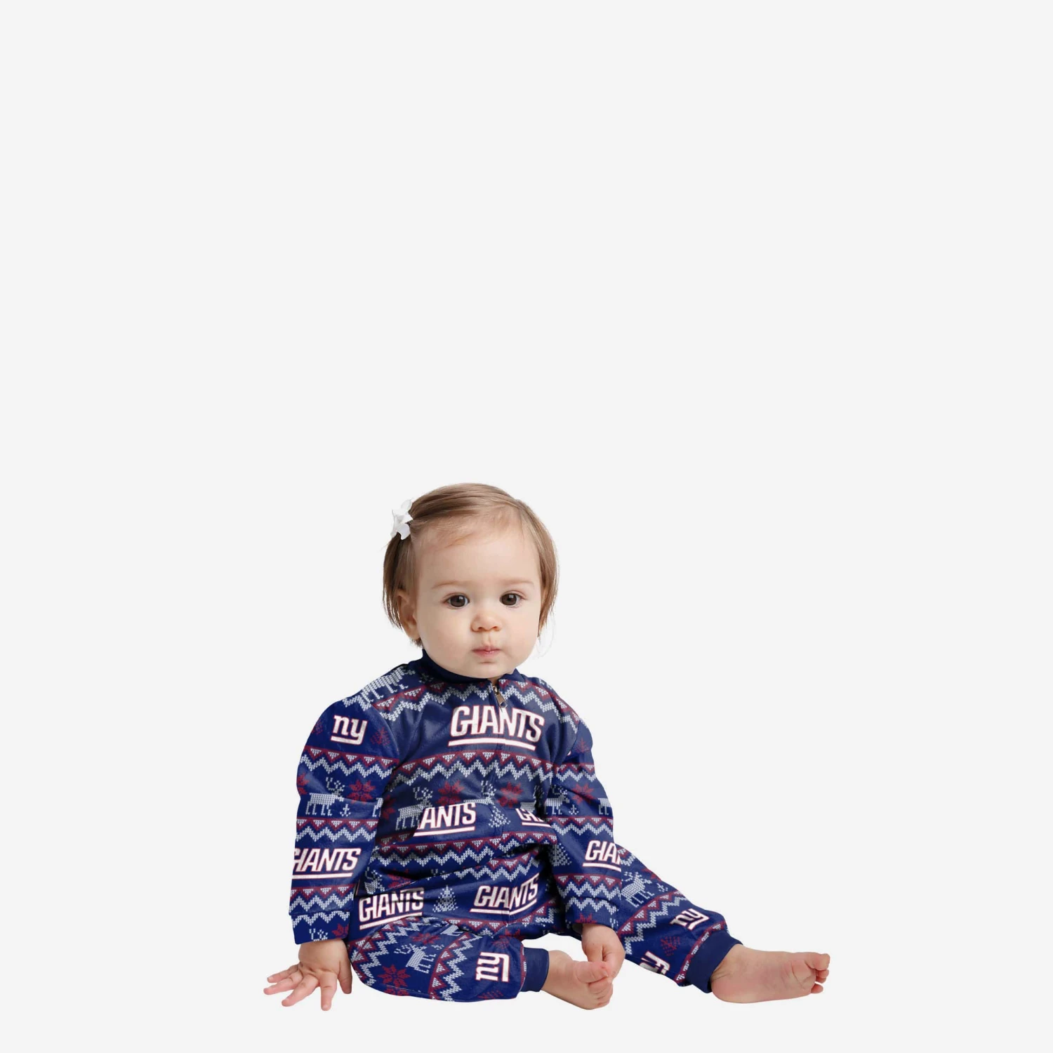 FOCO New York Giants Infant Ugly Pattern Family Holiday Pajamas 1 FOCO New York Giants Infant Ugly Pattern Family Holiday Pajamas