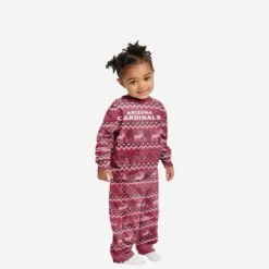 FOCO Arizona Cardinals Toddler Ugly Pattern Family Holiday Pajamas