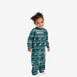 FOCO Philadelphia Eagles Toddler Ugly Pattern Family Holiday Pajamas
