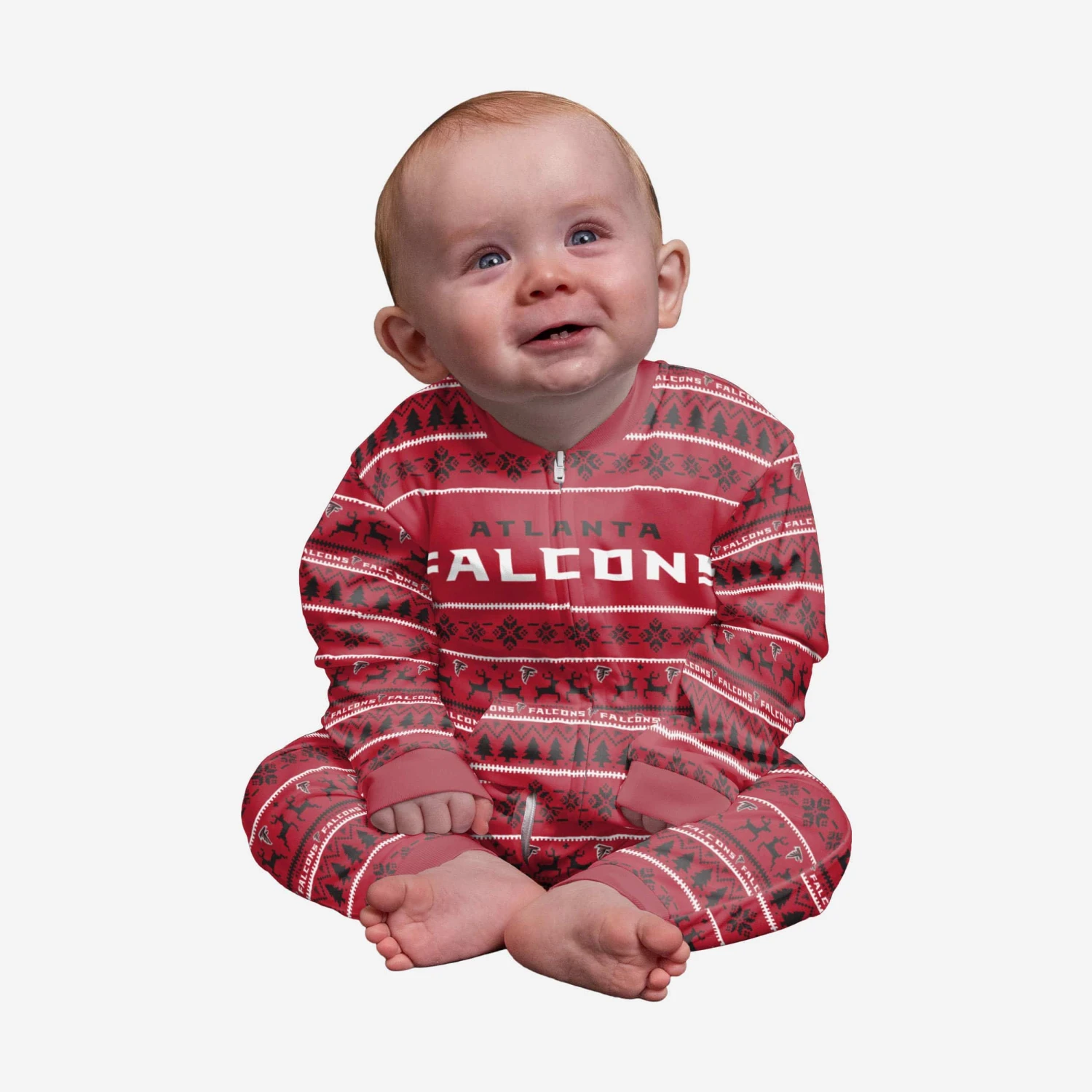 FOCO Atlanta Falcons Infant Family Holiday Pajamas 1 FOCO Atlanta Falcons Infant Family Holiday Pajamas