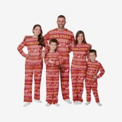 FOCO Iowa State Cyclones Youth Ugly Pattern Family Holiday Pajamas -Fashion General Store 9K4B7FE2XNCIOS g3