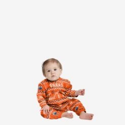 FOCO Edmonton Oilers Infant Ugly Pattern Family Holiday Pajamas