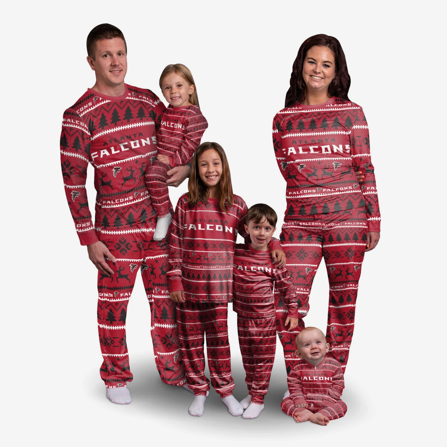FOCO Atlanta Falcons Infant Family Holiday Pajamas 2 FOCO Atlanta Falcons Infant Family Holiday Pajamas - Image 2