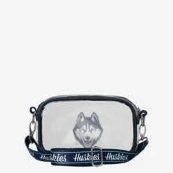 FOCO UConn Huskies Team Stripe Clear Crossbody Bag -Fashion General Store BGCLRNCTMSTPCAMCT g5