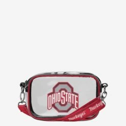 FOCO Ohio State Buckeyes Team Stripe Clear Crossbody Bag
