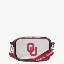 FOCO Oklahoma Sooners Team Stripe Clear Crossbody Bag