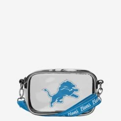 FOCO Detroit Lions Team Stripe Clear Crossbody Bag