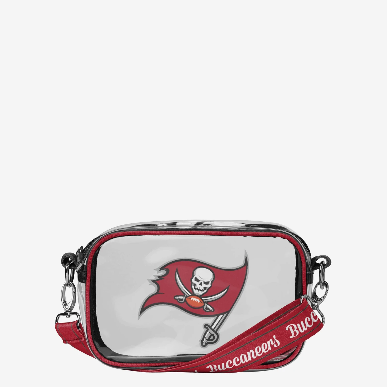 FOCO Tampa Bay Buccaneers Team Stripe Clear Crossbody Bag 1 FOCO Tampa Bay Buccaneers Team Stripe Clear Crossbody Bag