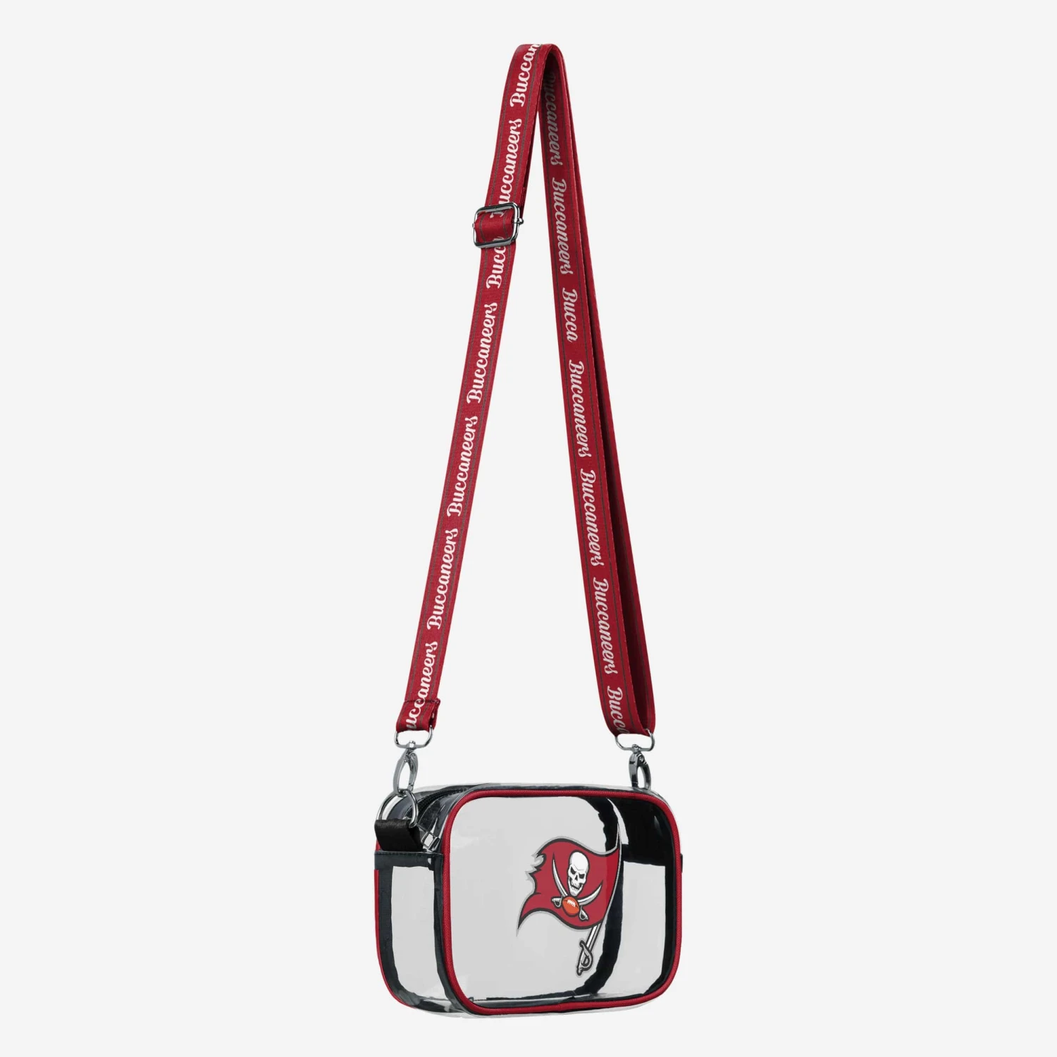 FOCO Tampa Bay Buccaneers Team Stripe Clear Crossbody Bag 2 FOCO Tampa Bay Buccaneers Team Stripe Clear Crossbody Bag - Image 2