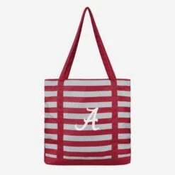 FOCO Alabama Crimson Tide Team Stripe Canvas Tote Bag