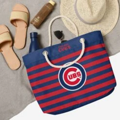 FOCO Chicago Cubs Nautical Stripe Tote Bag -Fashion General Store BGMBNAUSTPTOTECC g4