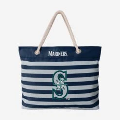 FOCO Seattle Mariners Nautical Stripe Tote Bag