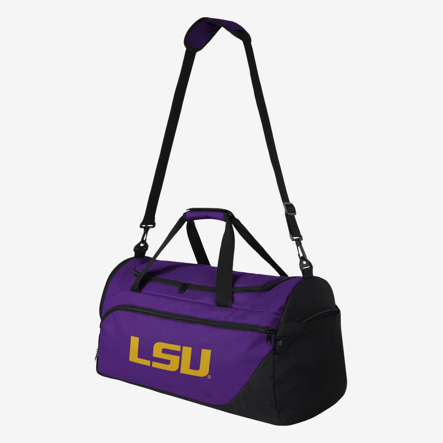 FOCO LSU Tigers Solid Big Logo Duffle Bag 2 FOCO LSU Tigers Solid Big Logo Duffle Bag - Image 2