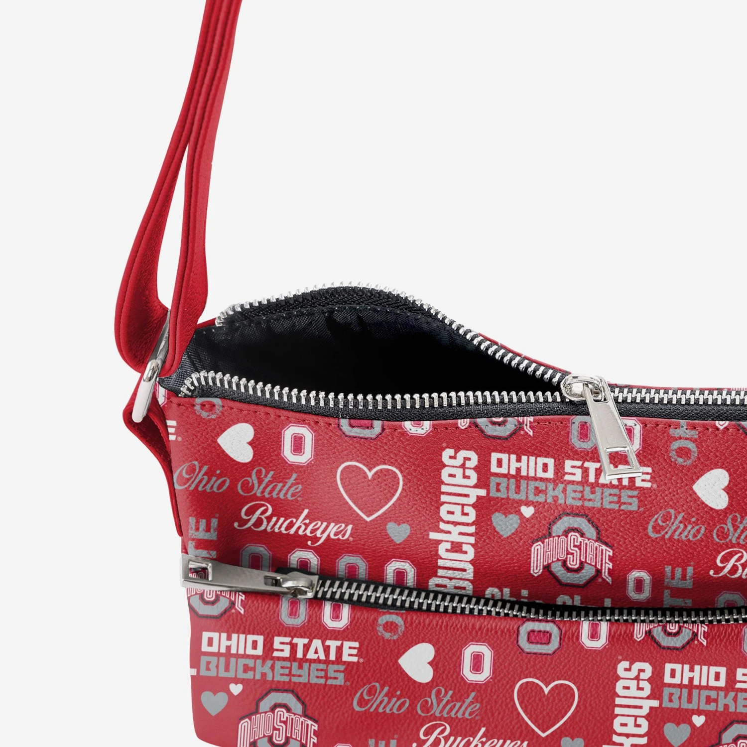FOCO Ohio State Buckeyes Logo Love Crossbody Purse 4 FOCO Ohio State Buckeyes Logo Love Crossbody Purse - Image 4