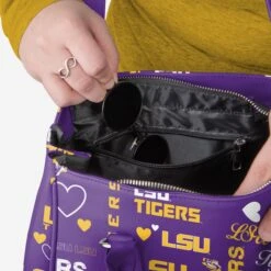 FOCO LSU Tigers Logo Love Purse -Fashion General Store BGNCLTLEPURLSU g3
