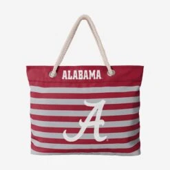 FOCO Alabama Crimson Tide Nautical Stripe Tote Bag