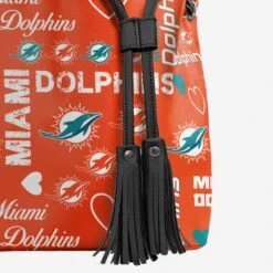 FOCO Miami Dolphins Logo Love Cinch Purse -Fashion General Store BGNFLTLECNCPMD g4
