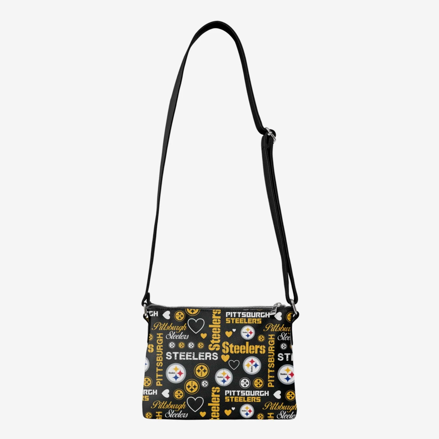 FOCO Pittsburgh Steelers Logo Love Crossbody Purse 4 FOCO Pittsburgh Steelers Logo Love Crossbody Purse - Image 4