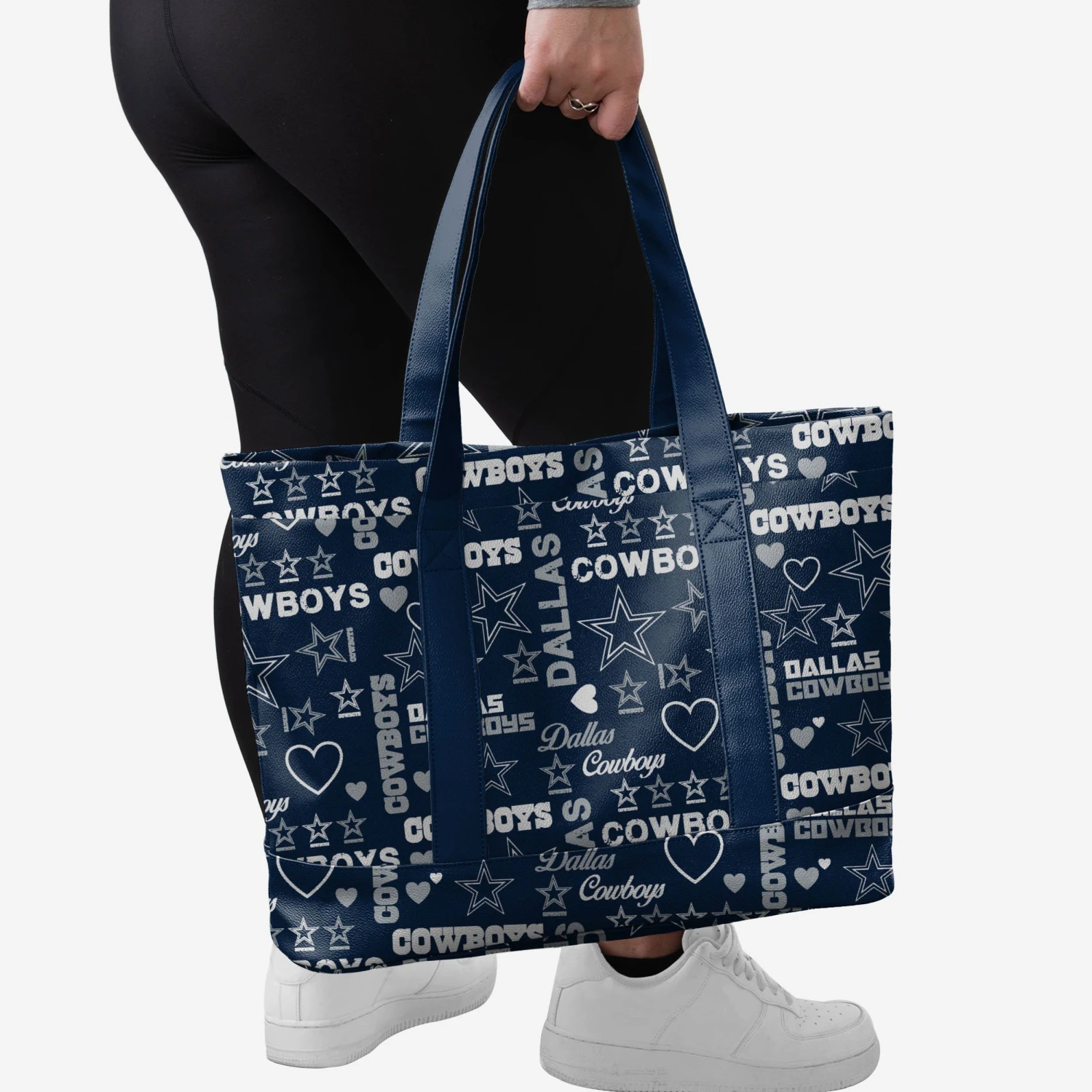 FOCO Dallas Cowboys Logo Love Tote Bag 2 FOCO Dallas Cowboys Logo Love Tote Bag - Image 2