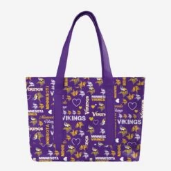 FOCO Minnesota Vikings Logo Love Tote Bag