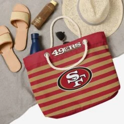 FOCO San Francisco 49ers Nautical Stripe Tote Bag -Fashion General Store BGNFNAUSTPTOTESF g4