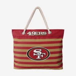 FOCO San Francisco 49ers Nautical Stripe Tote Bag