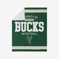 FOCO Milwaukee Bucks Team Property Sherpa Plush Throw Blanket