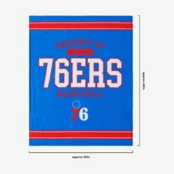 FOCO Philadelphia 76ers Team Property Sherpa Plush Throw Blanket -Fashion General Store BKTNBPLSHTPPHL g3