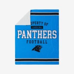 FOCO Carolina Panthers Team Property Sherpa Plush Throw Blanket