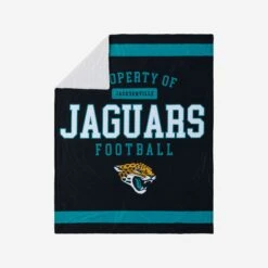 FOCO Jacksonville Jaguars Team Property Sherpa Plush Throw Blanket