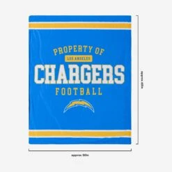 FOCO Los Angeles Chargers Team Property Sherpa Plush Throw Blanket -Fashion General Store BKTNFPLSHTPLAC g3