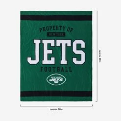 FOCO New York Jets Team Property Sherpa Plush Throw Blanket -Fashion General Store BKTNFPLSHTPNJ g3