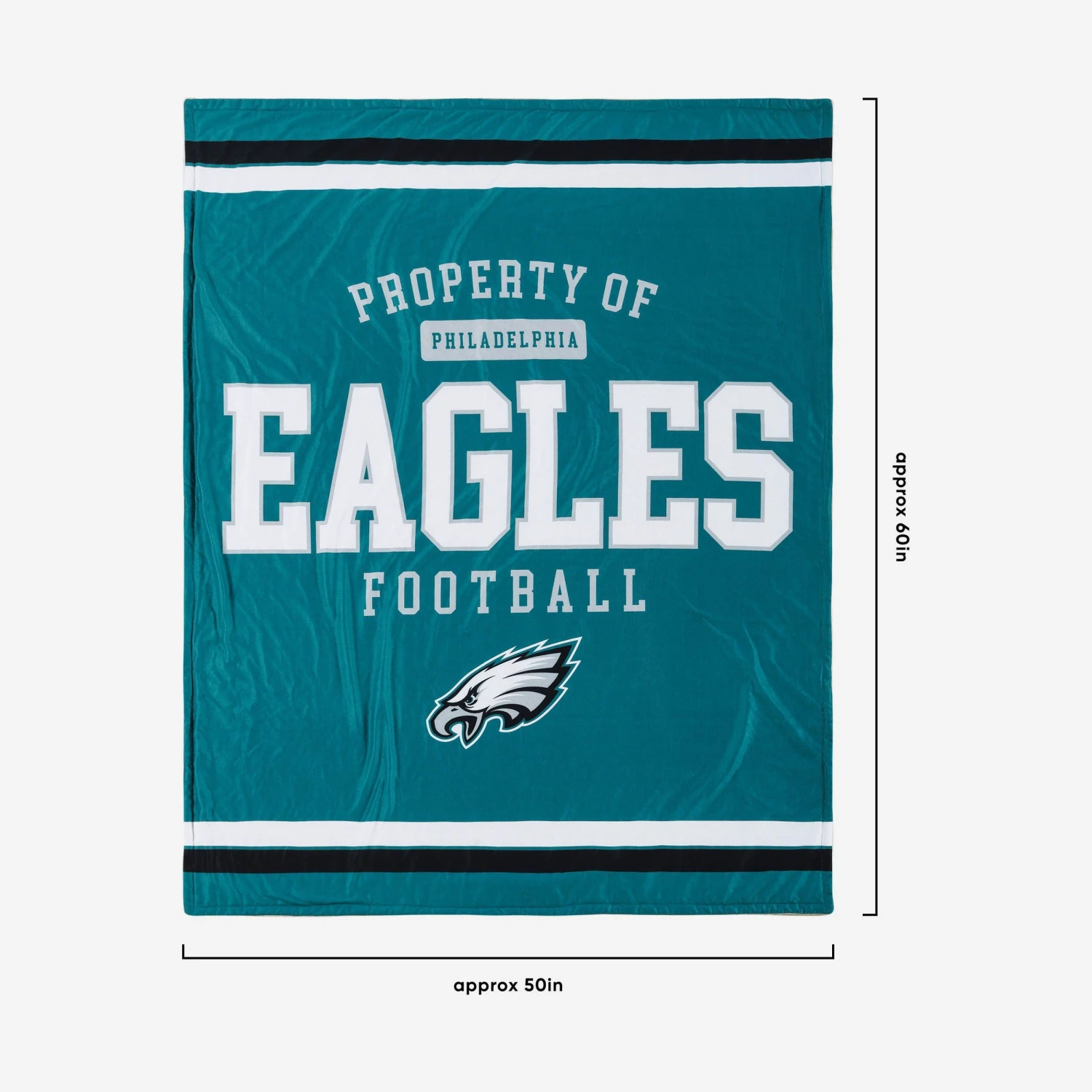FOCO Philadelphia Eagles Team Property Sherpa Plush Throw Blanket 3 FOCO Philadelphia Eagles Team Property Sherpa Plush Throw Blanket - Image 3