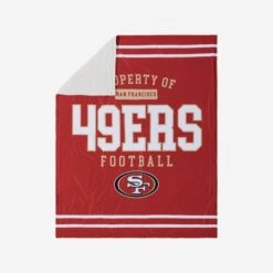 FOCO San Francisco 49ers Team Property Sherpa Plush Throw Blanket