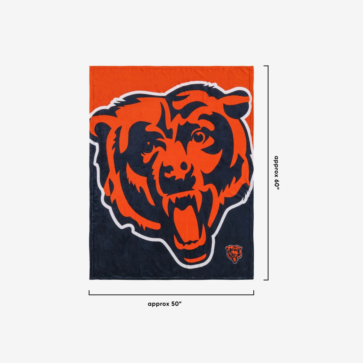FOCO Chicago Bears Supreme Slumber Plush Throw Blanket 3 FOCO Chicago Bears Supreme Slumber Plush Throw Blanket - Image 3