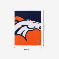 FOCO Denver Broncos Supreme Slumber Plush Throw Blanket -Fashion General Store BKTNFPLSUSDB g3