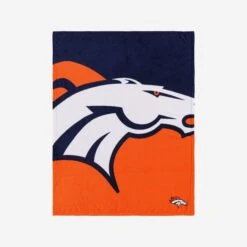 FOCO Denver Broncos Supreme Slumber Plush Throw Blanket