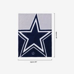 FOCO Dallas Cowboys Supreme Slumber Plush Throw Blanket -Fashion General Store BKTNFPLSUSDC g3