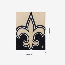 FOCO New Orleans Saints Supreme Slumber Plush Throw Blanket -Fashion General Store BKTNFPLSUSNS g3