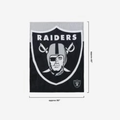 FOCO Las Vegas Raiders Supreme Slumber Plush Throw Blanket -Fashion General Store BKTNFPLSUSOR g3