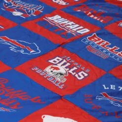 FOCO Buffalo Bills Team Pride Patches Quilt -Fashion General Store BKTNFQTTPDBB g5