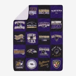 FOCO Baltimore Ravens Team Pride Patches Quilt