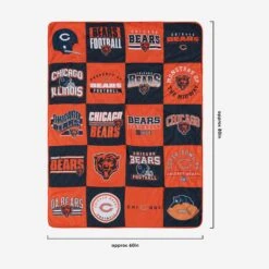 FOCO Chicago Bears Team Pride Patches Quilt 7 FOCO Chicago Bears Team Pride Patches Quilt -Fashion General Store BKTNFQTTPDCB g3