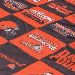 FOCO Cleveland Browns Team Pride Patches Quilt -Fashion General Store BKTNFQTTPDCL g5