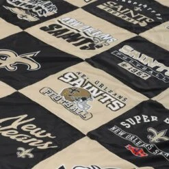 FOCO New Orleans Saints Team Pride Patches Quilt -Fashion General Store BKTNFQTTPDNS g5