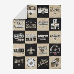 FOCO New Orleans Saints Team Pride Patches Quilt