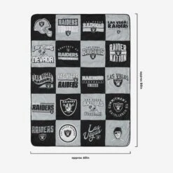 FOCO Las Vegas Raiders Team Pride Patches Quilt 7 FOCO Las Vegas Raiders Team Pride Patches Quilt -Fashion General Store BKTNFQTTPDOR g3