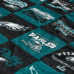 FOCO Philadelphia Eagles Team Pride Patches Quilt 9 FOCO Philadelphia Eagles Team Pride Patches Quilt -Fashion General Store BKTNFQTTPDPE g5