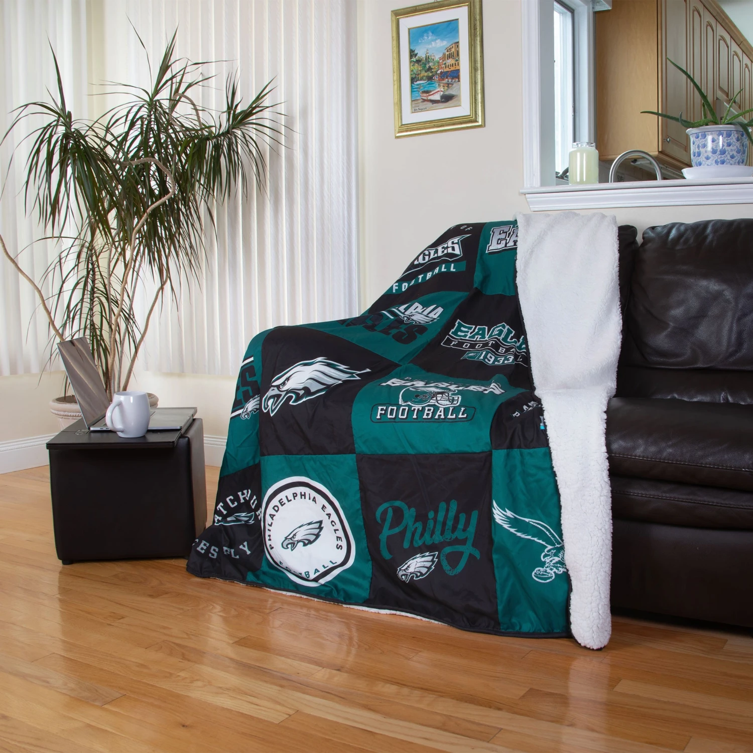 FOCO Philadelphia Eagles Team Pride Patches Quilt 2 FOCO Philadelphia Eagles Team Pride Patches Quilt - Image 2